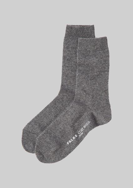 Falke Cosy Wool Socks | Light Grey Melange Product Image