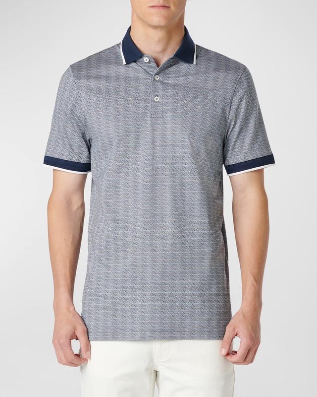 Mens 3-Button Cotton-Blend Polo Shirt Product Image