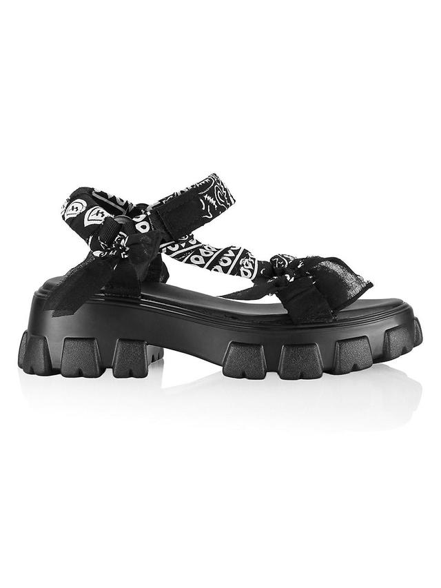 Womens Trekky Leather Platform Sport Sandals Product Image