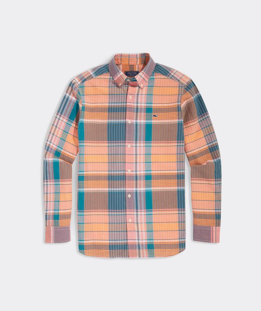 Cotton Madras Plaid Shirt Product Image