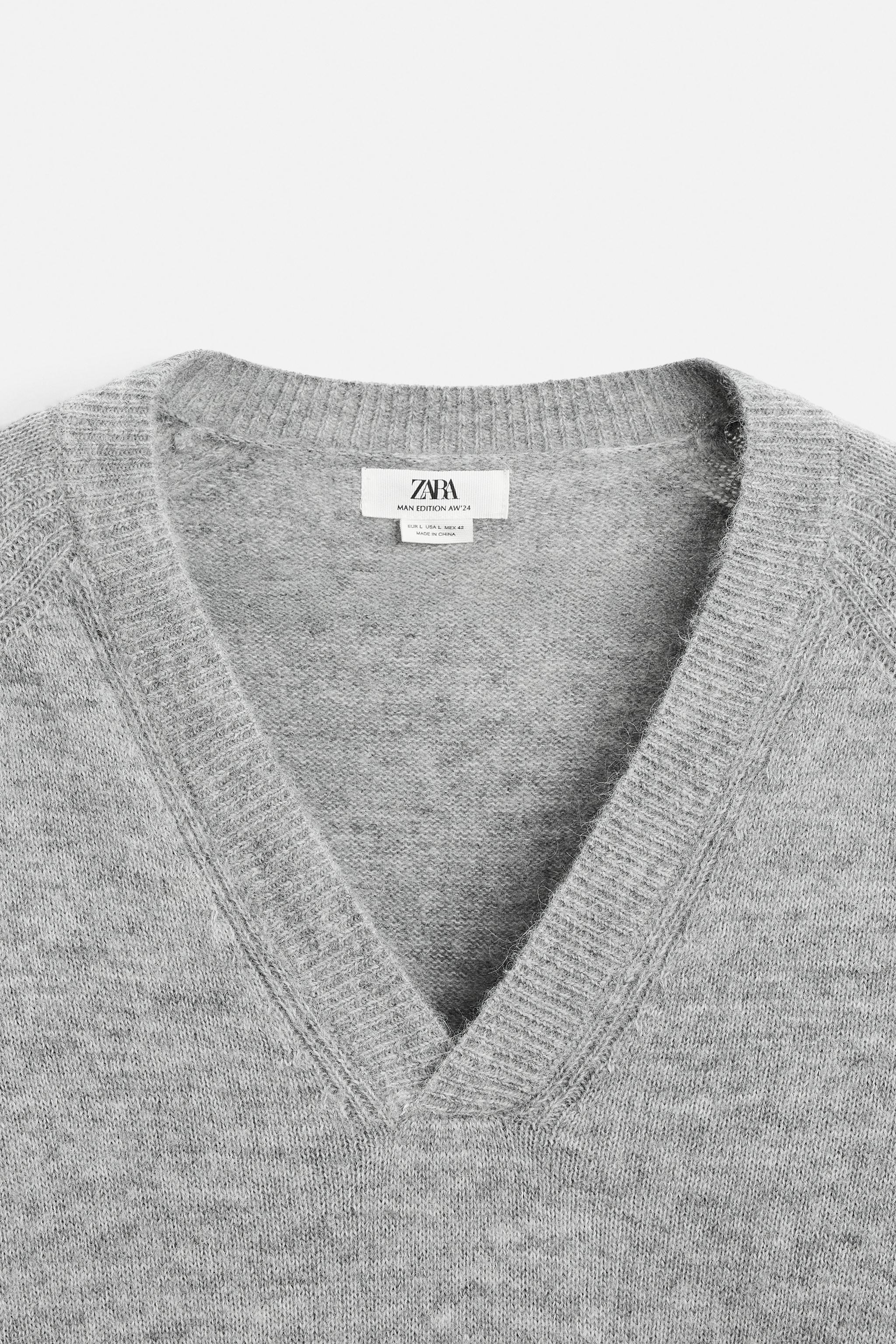 V-NECK COTTON SWEATER Product Image