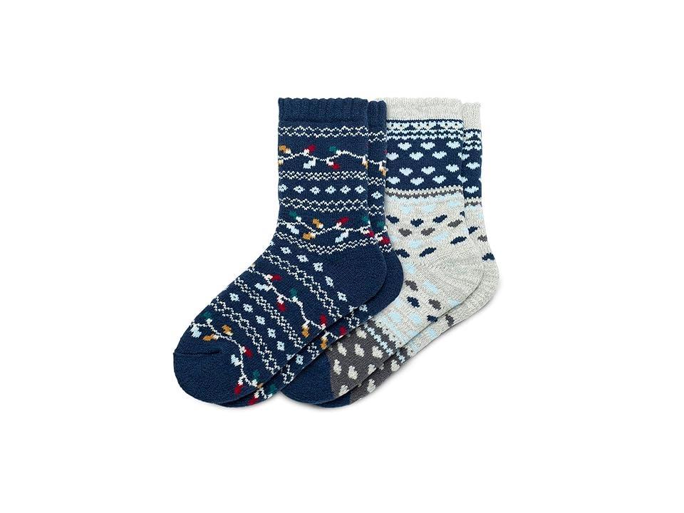 HUE My Favorite Xmas Fair Isle 2-Pack (Holiday Lights) Women's Crew Cut Socks Shoes Product Image