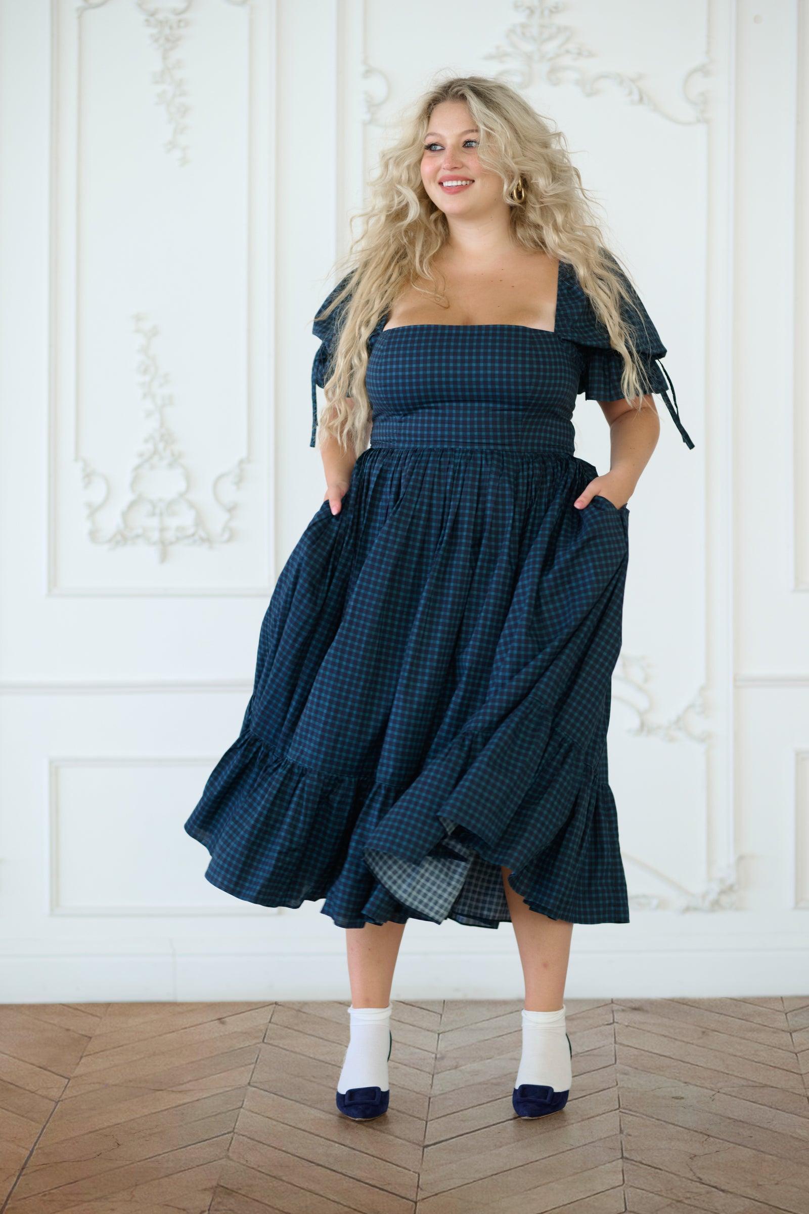 The Farmhouse Tartan Market Dress Product Image