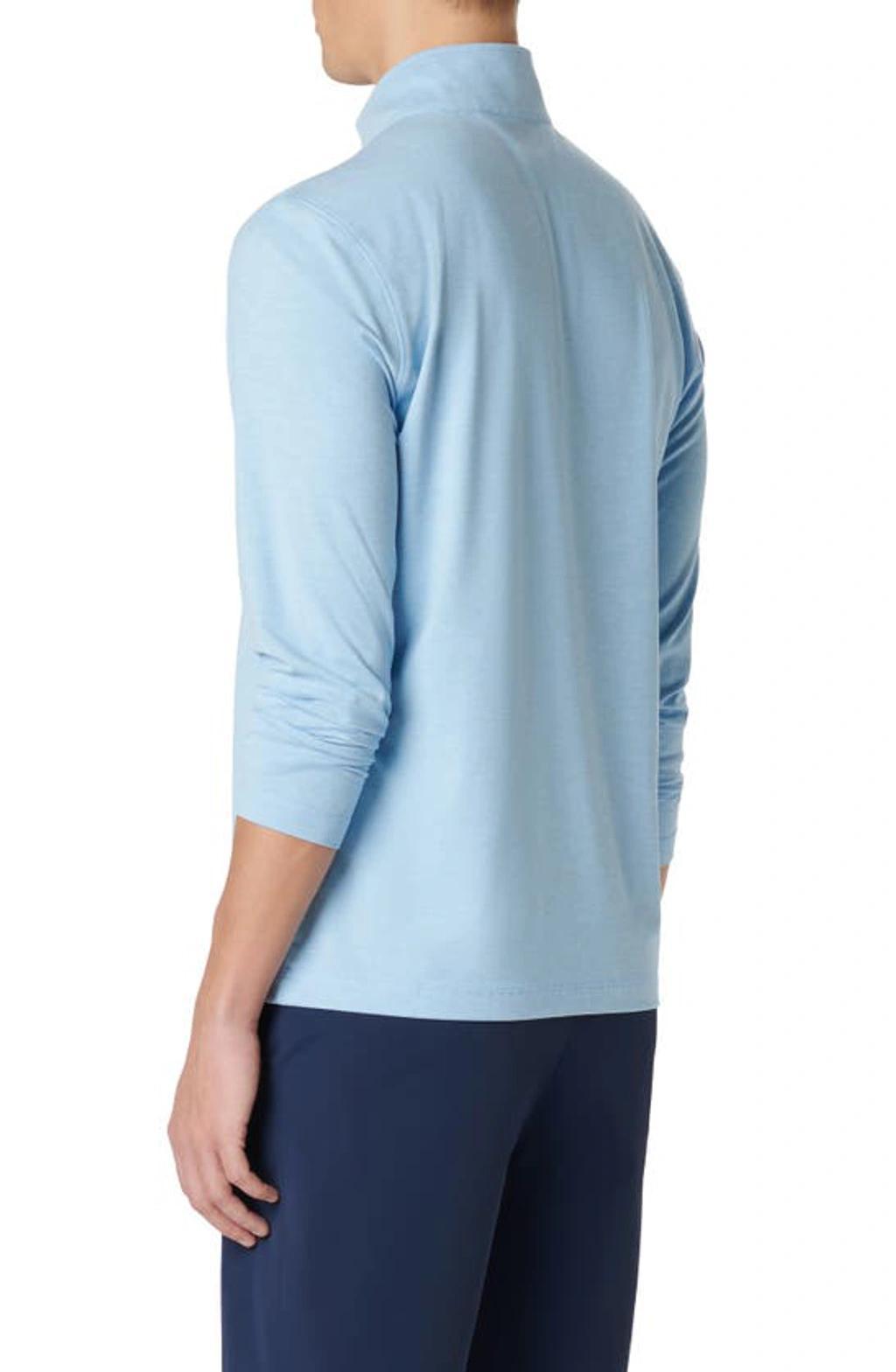 BUGATCHI Quarter Zip Performance Pullover In Sky Product Image