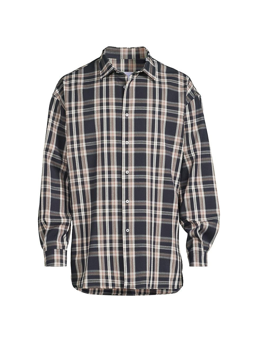 Mens College Check Shirt Product Image