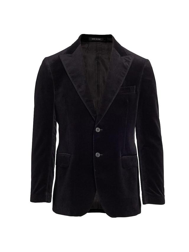 Mens COLLECTION Velvet Peak Lapel Jacket Product Image