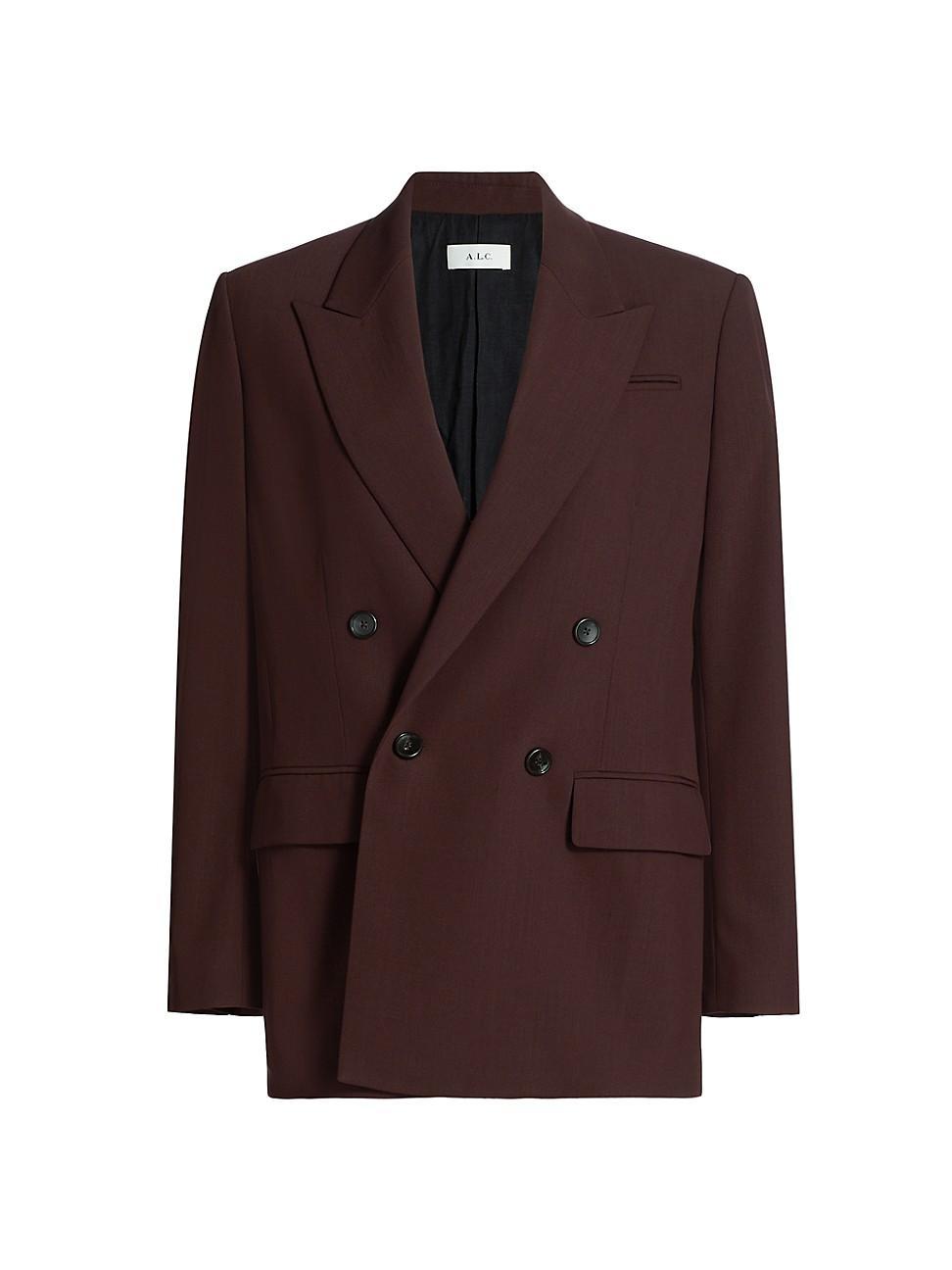 Womens Calla Wool-Blend Double-Breasted Blazer Product Image