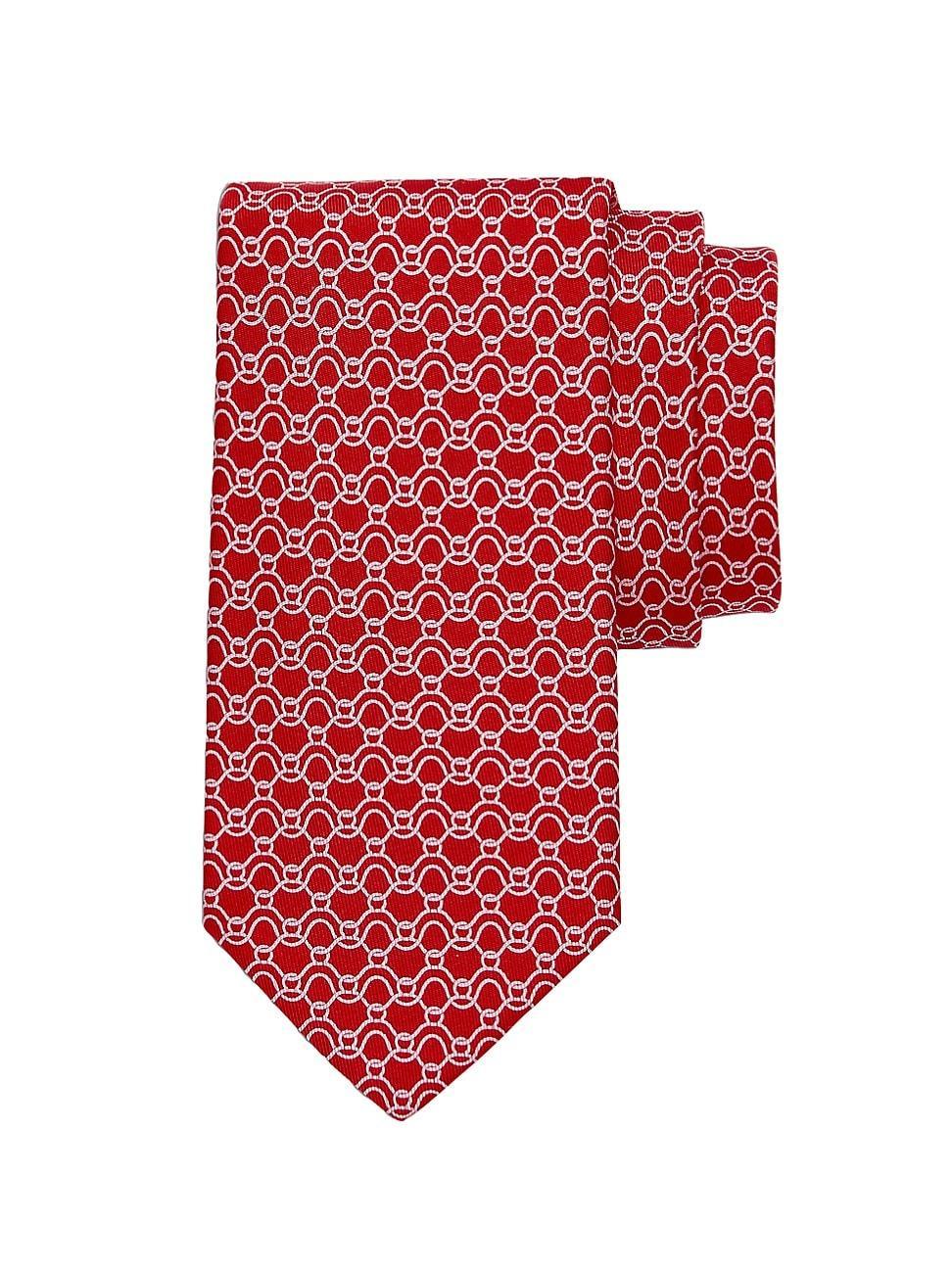 Mens Waves Printed Silk Tie Product Image