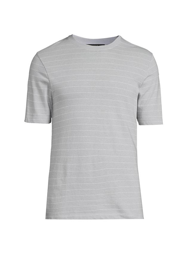 Mens Stripe Cotton Crewneck T-Shirt Product Image