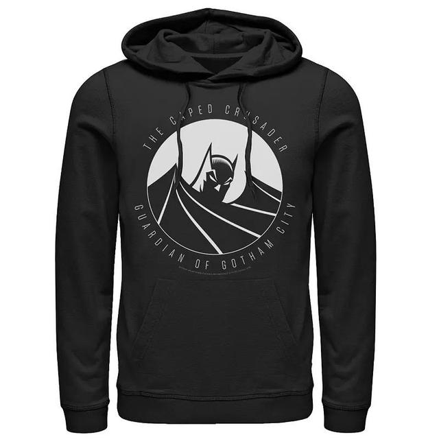 Mens DC Comics Batman The Caped Crusader Text Poster Hoodie Product Image