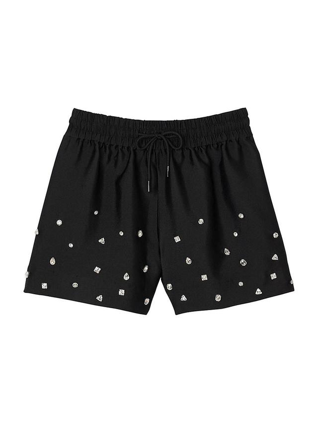 Womens Rhinestone Wide-Leg Shorts Product Image