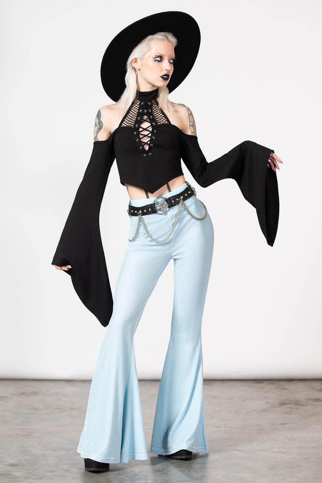 Moondance Bell Bottoms [PASTEL BLUE] Female Product Image