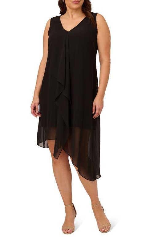 Adrianna Papell Drape Sleeveless Chiffon Dress Product Image