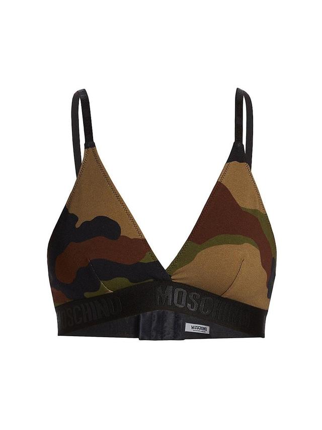 Womens Camouflage Stretch Cotton Triangle Bra Product Image