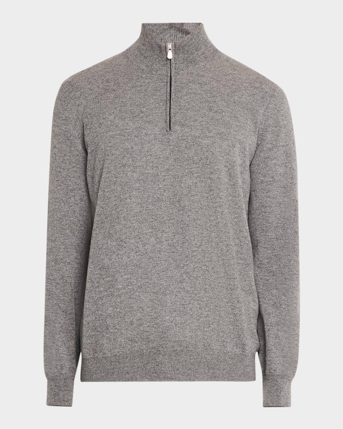 Men's Cashmere Quarter-Zip Sweater Product Image