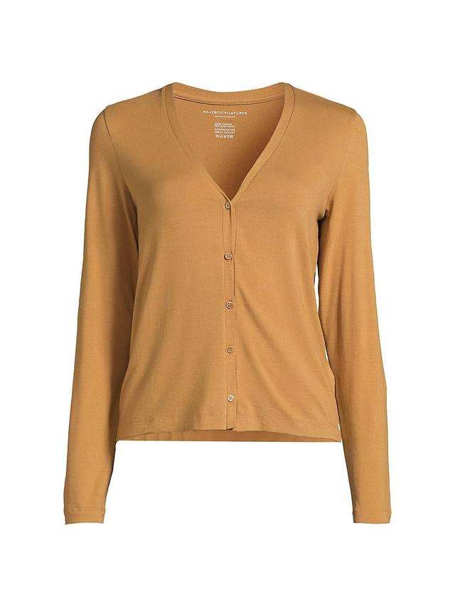 Womens Soft Touch V-Neck Cardigan Product Image