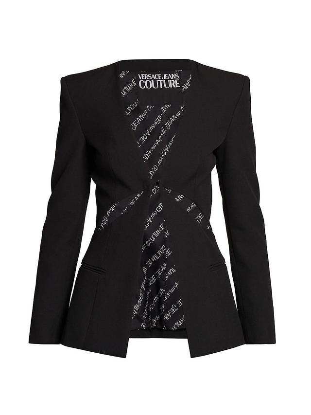 Womens V-Neck Cut-Out Jacket Product Image