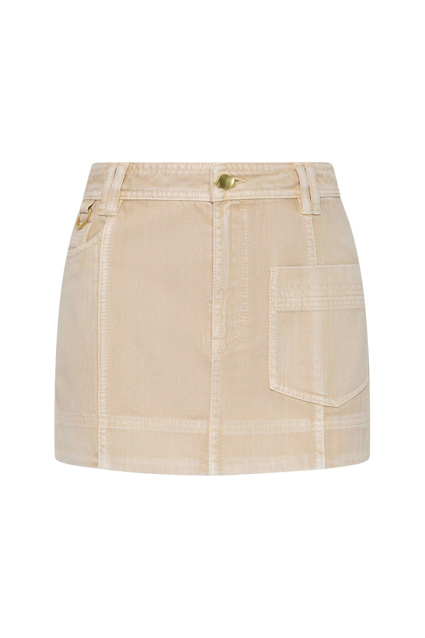 Kya Contrast Denim Micro Skirt Product Image