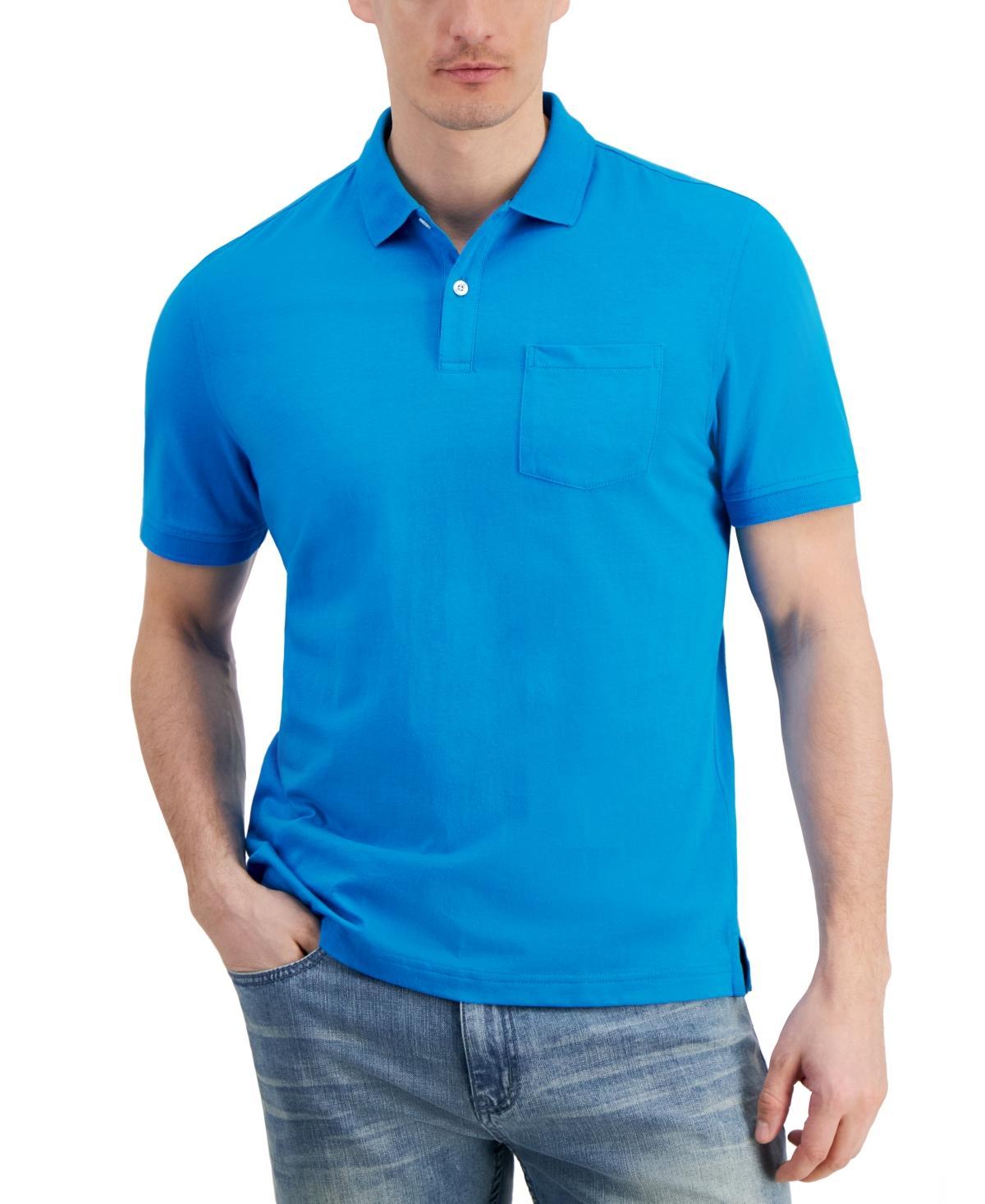 Club Room Mens Solid Jersey Polo with Pocket, Created for Macys Product Image