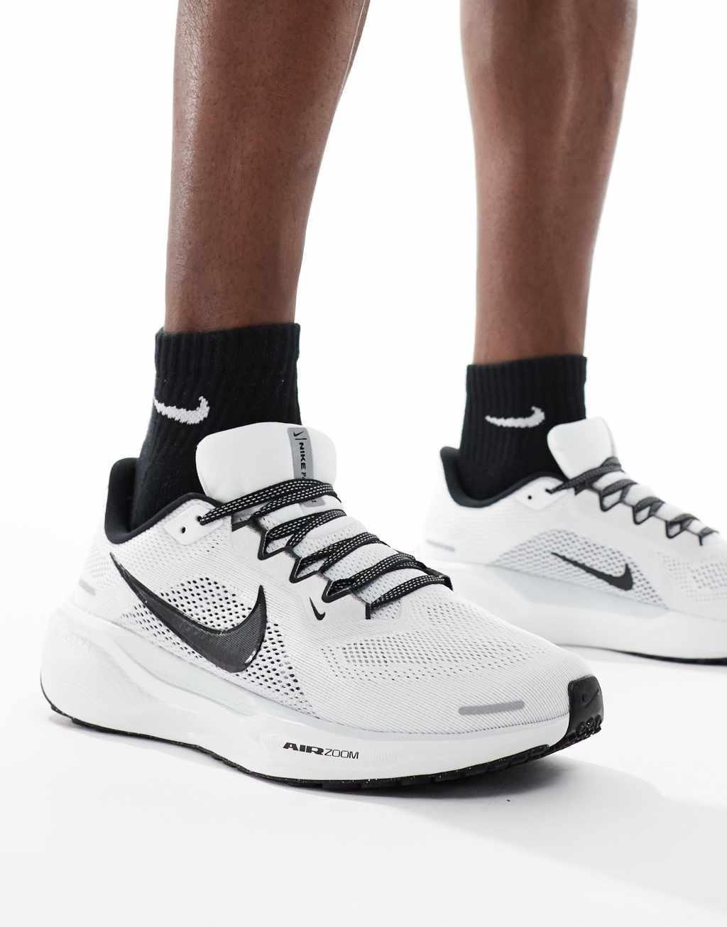 Nike Running Air Zoom Pegasus 41 sneakers in white and black Product Image