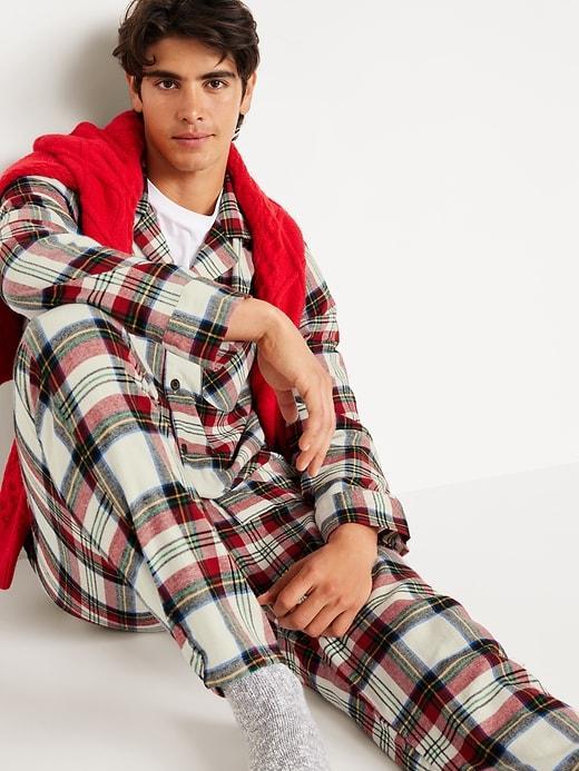 Flannel Pajama Set for Men Product Image