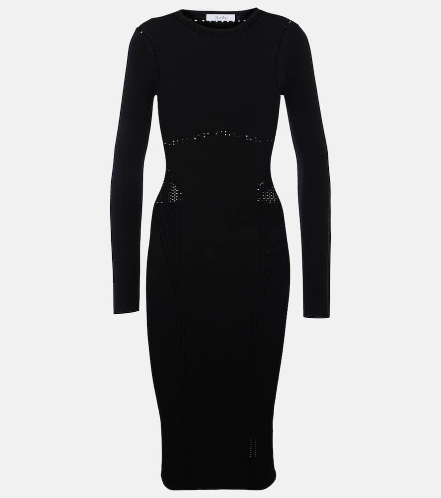 MAX MARA Knitted Midi Dress In Black Product Image