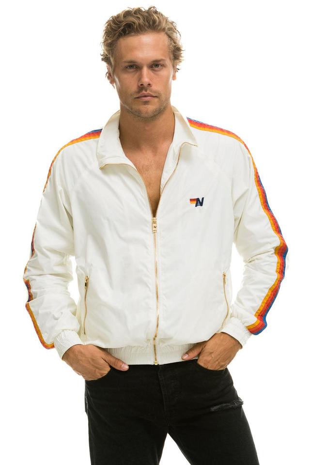 MEN'S 4 STRIPE WINDBREAKER - WHITE Male Product Image