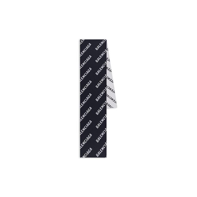 Women's Allover Logo Scarf  in Black Product Image