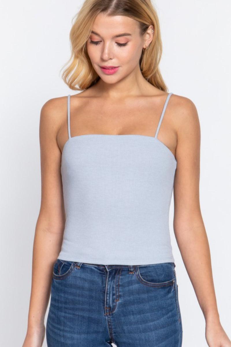 Elastic Shoulder Strap Basic Cami Top Product Image