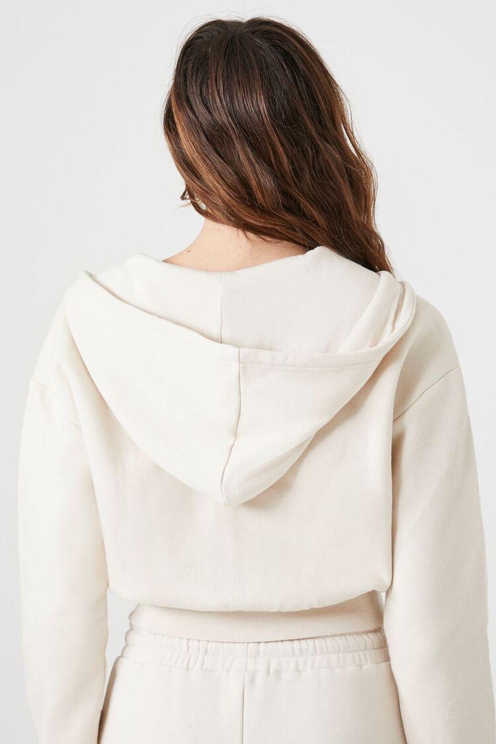 Fleece Cropped Zip-Up Hoodie | Forever 21 Product Image