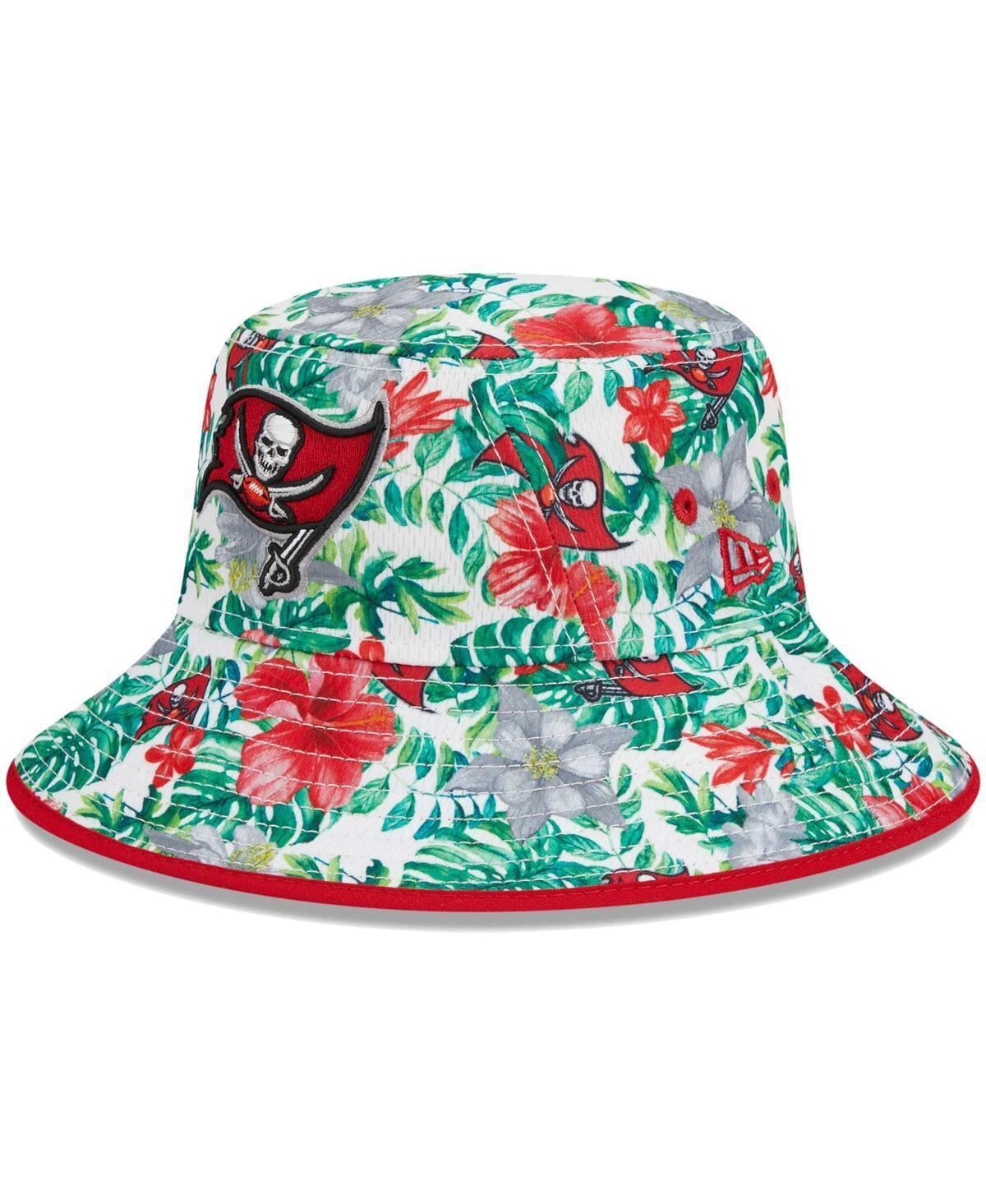 Mens New Era White Tampa Bay Buccaneers Botanical Bucket Hat Product Image