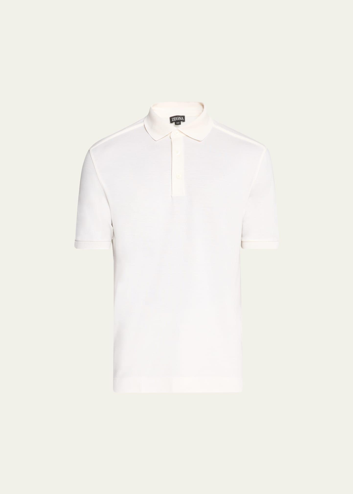 Mens Cotton-Silk Polo Shirt Product Image