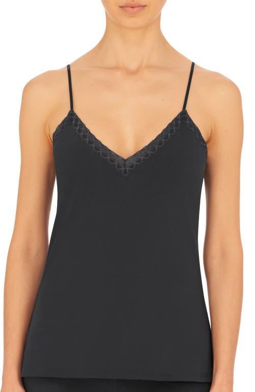 Natori Bliss Lace Edge High-Low Cotton Camisole Product Image