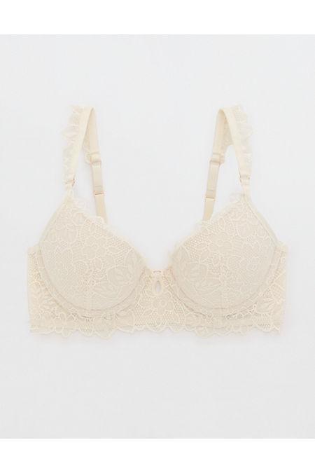 Show Off Summer Sparkle Lace Plunge Push Up Bra Women's Product Image