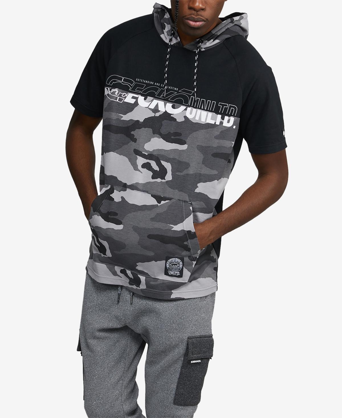 Ecko Unltd Mens Short Sleeve Half Cam Hoodie Product Image