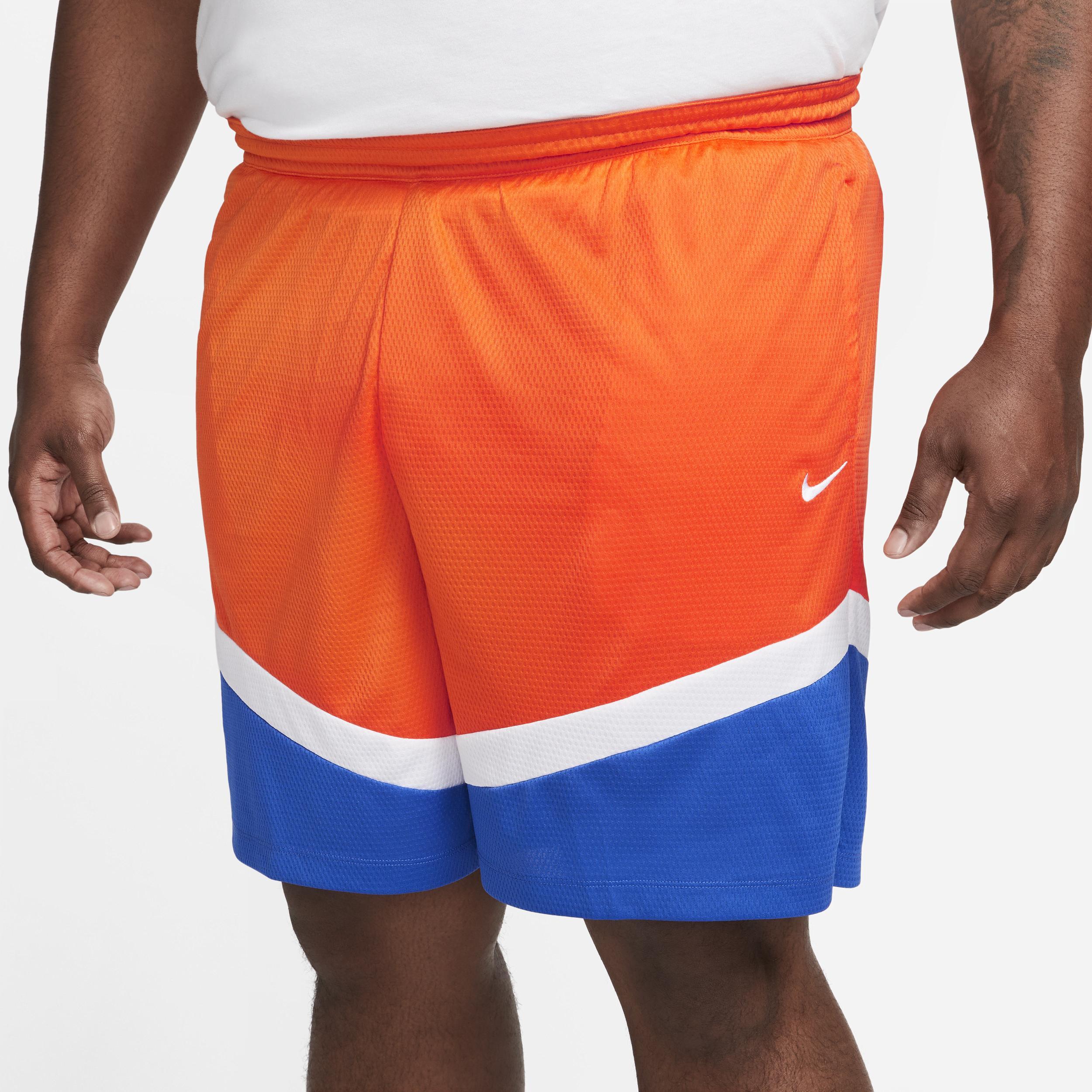 Men's Icon Dri-fit 8" Basketball Shorts In Orange Product Image