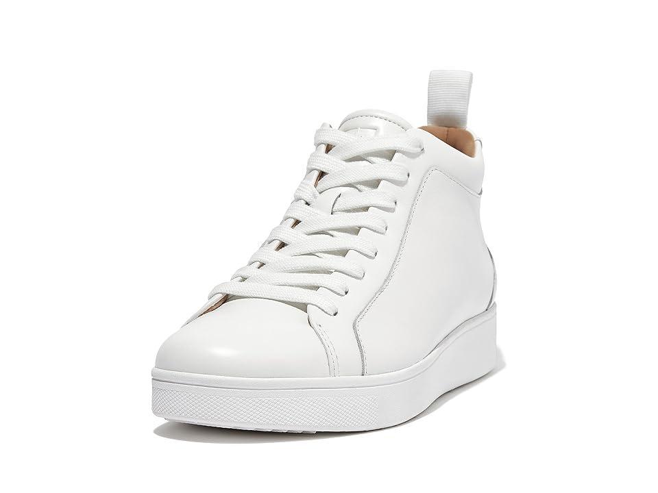 FitFlop Rally Leather High-Top Sneakers (Urban White) Women's Shoes Product Image