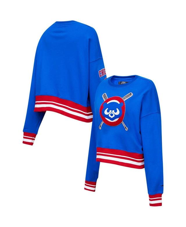 Womens Pro Standard Royal Chicago Cubs Mash Up Pullover Sweatshirt Product Image