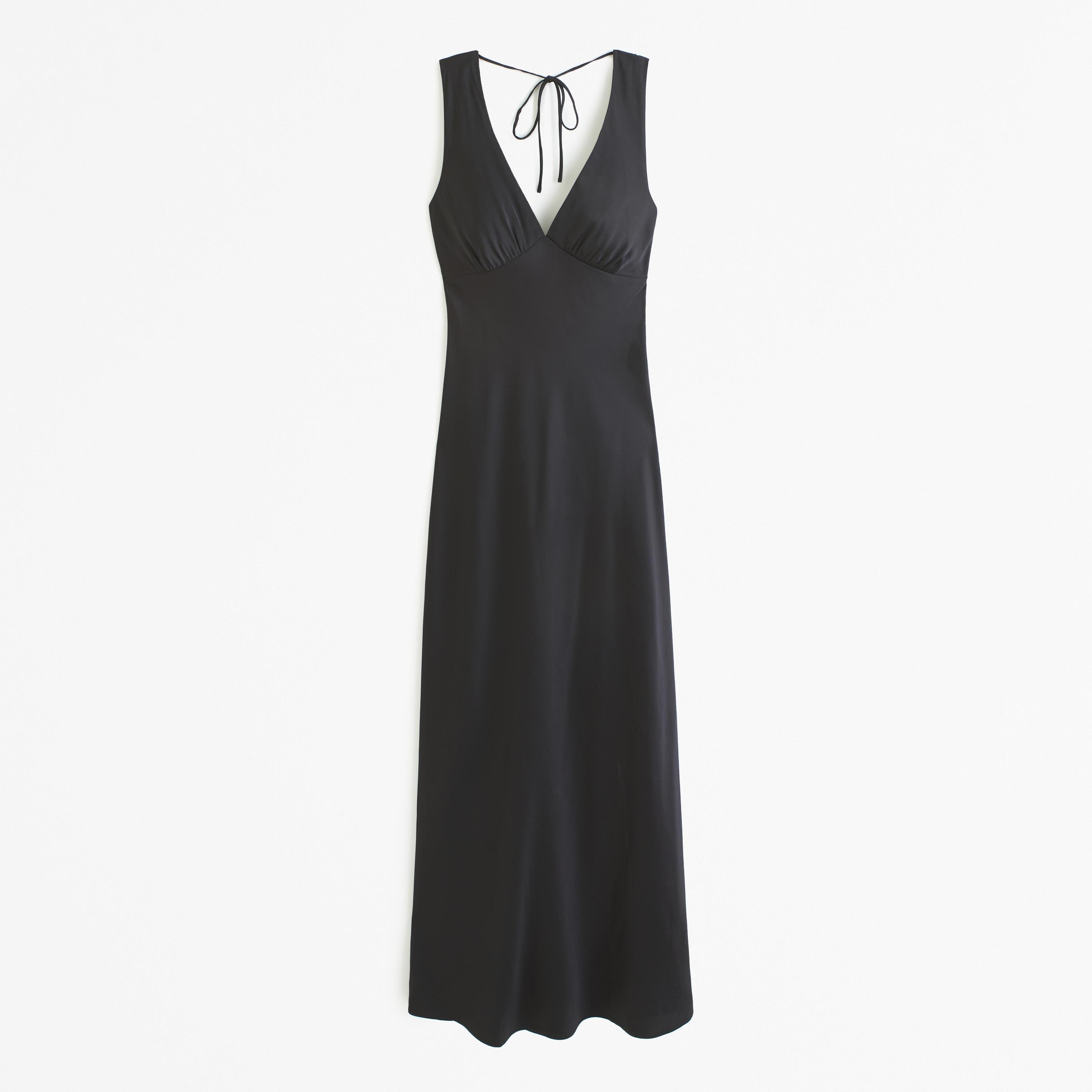 Plunge Cowl Back Maxi Dress Product Image