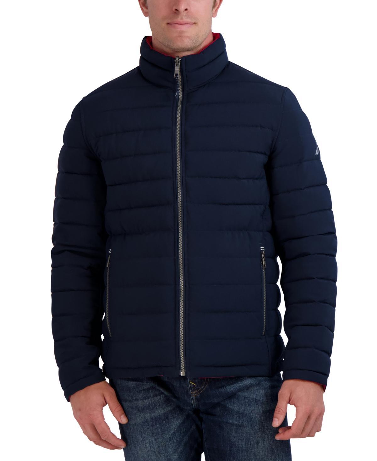 Nautica Mens Reversible Quilted Puffer Jacket - Black Product Image