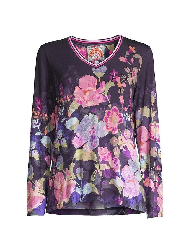 Womens Valeria Favorite Floral V-Neck T-Shirt Product Image