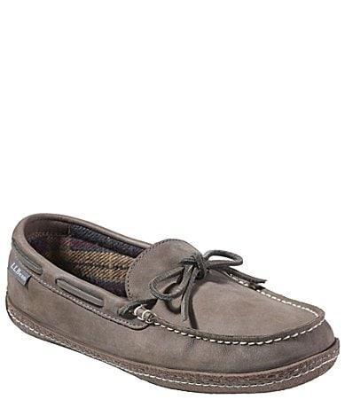 L.L.Bean Mens Handsewn Leather Slippers Product Image