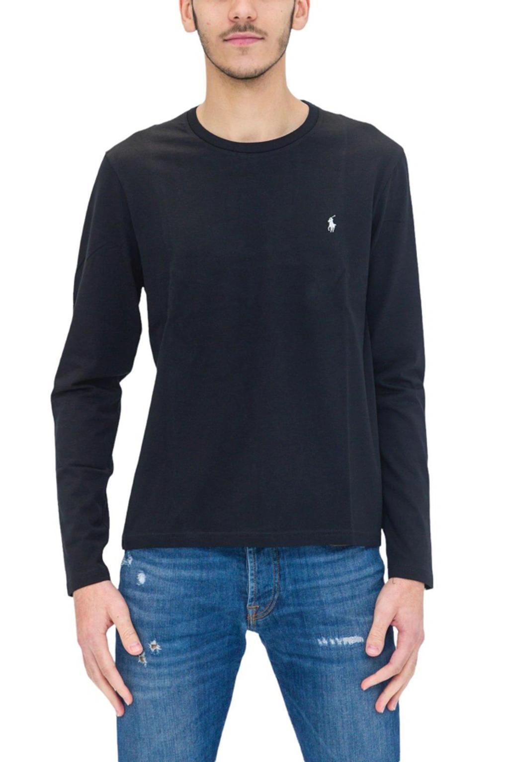 Logo Embroidered Crewneck Sweatshirt In Black Product Image