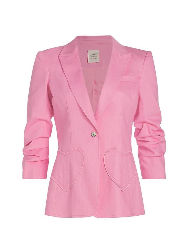 Womens Louisa Heart-Embroidered Blazer Product Image