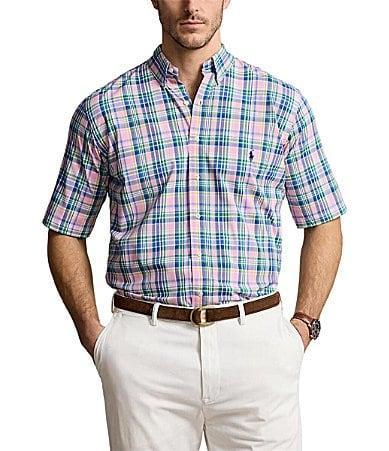 Polo Ralph Lauren Classic Fit Plaid Performance Stretch Short Sleeve Twill Woven Shirt Product Image