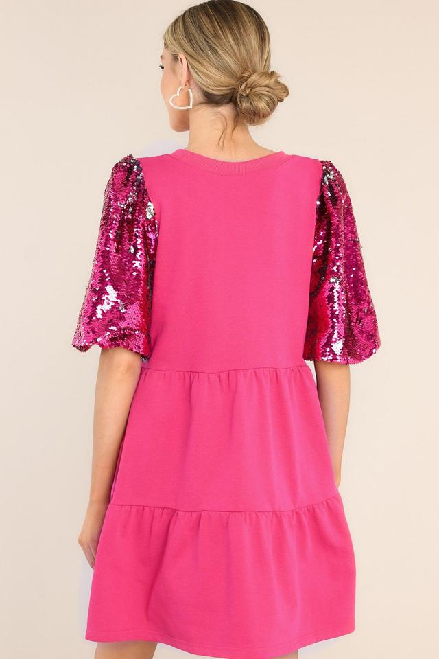 Lost In Love Hot Pink Mini Dress Product Image