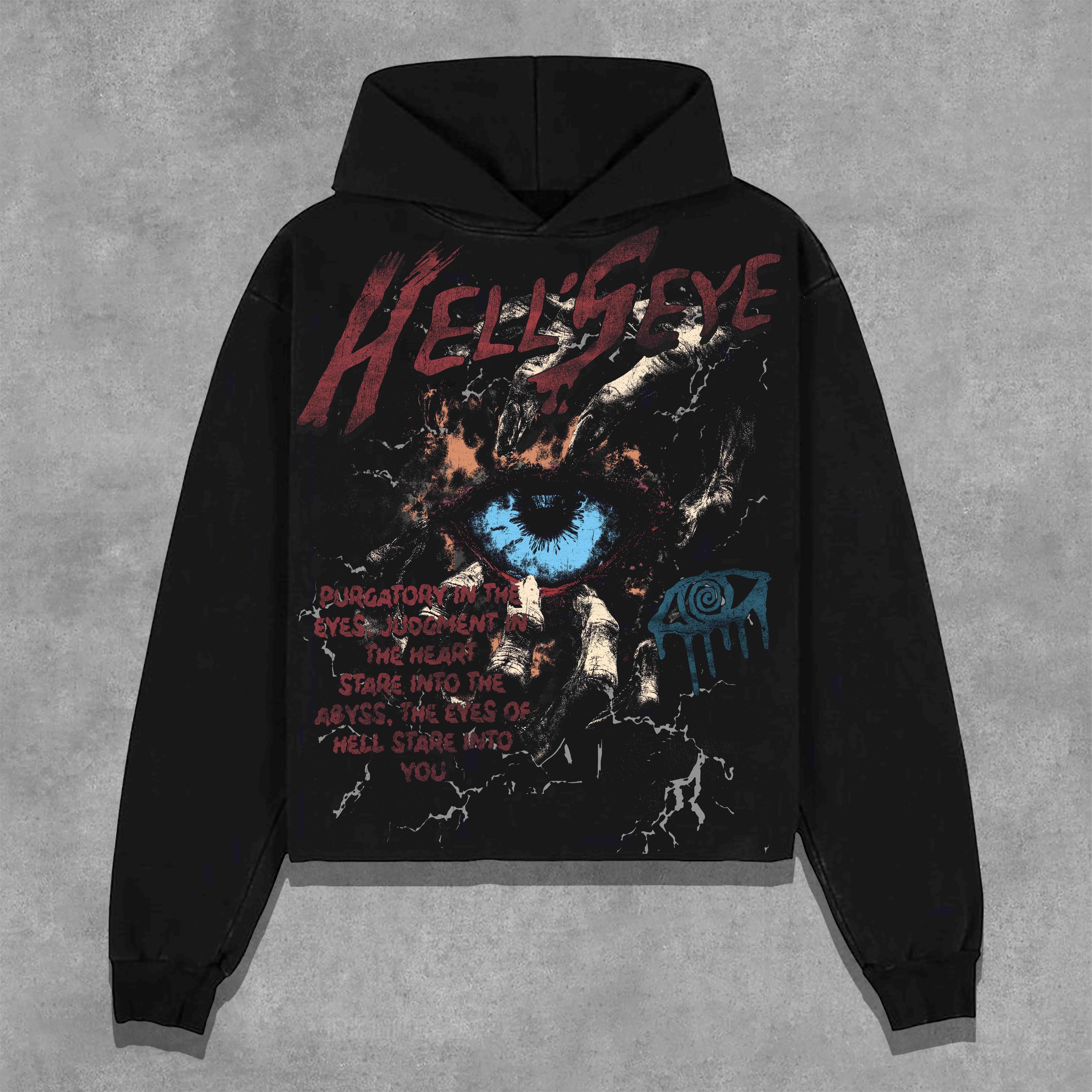 Hellstar Demon's Perspective Making Old Graphics Pocketless Hoodie Product Image