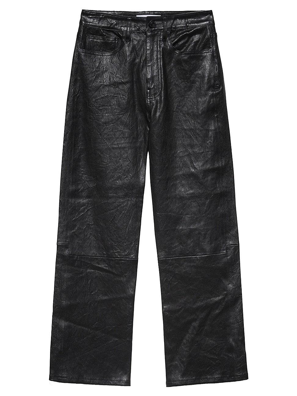 Womens Le Jane Cropped Leather Pants Product Image