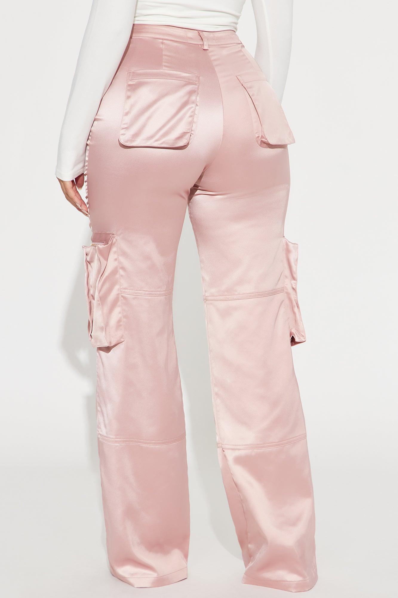 Happy With You Satin Cargo Pant - Mauve Product Image