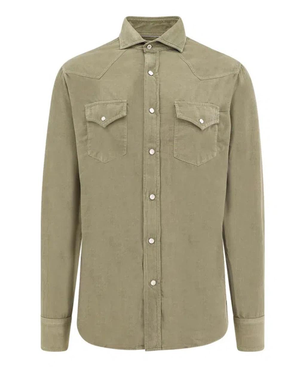 BRUNELLO CUCINELLI Shirt In Green Product Image